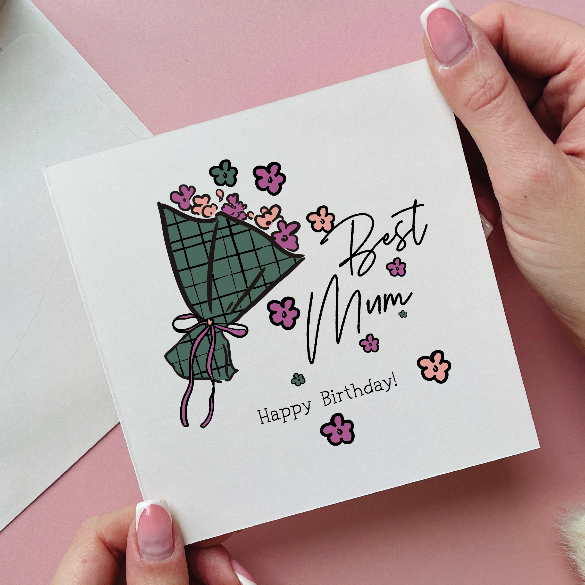 Bunch of Blooms Best Mum Happy Birthday Card