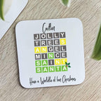 Personalised Christmas Wordle Coaster