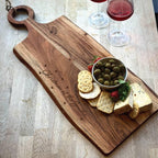 Personalised Acacia Christmas Serving Board With Circle Handle