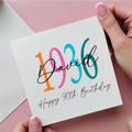 Hand holding a 90th Birthday Card
