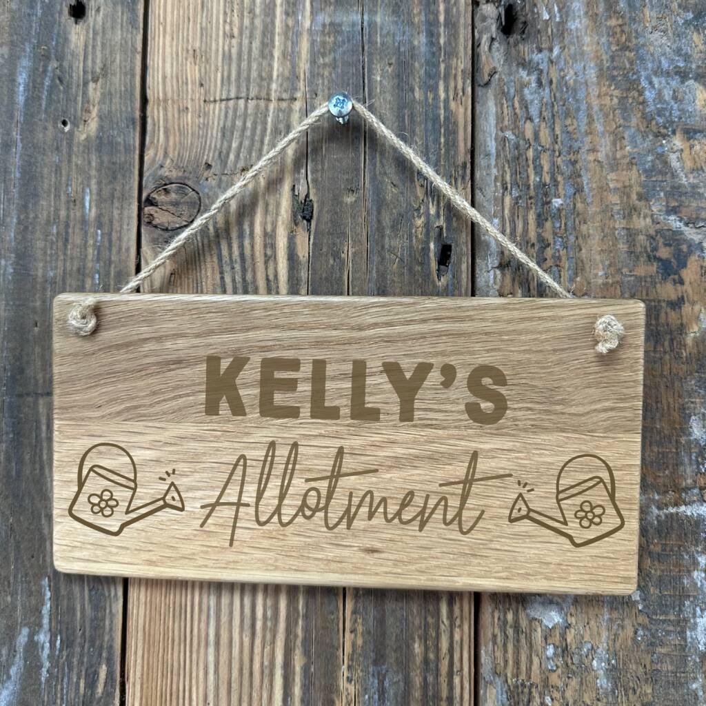 Personalised Wooden Allotment Sign