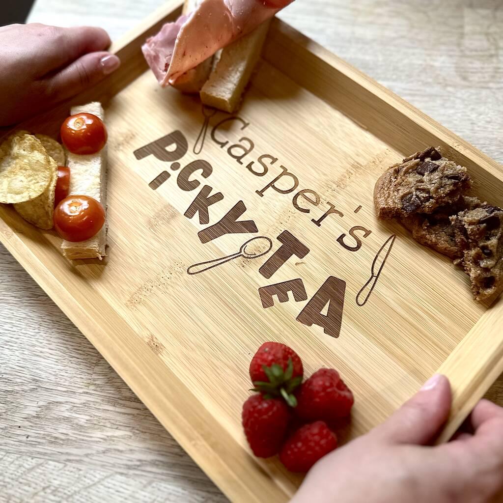 Personalised Kids Picky Tea Platter Plate