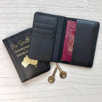Personalised Aeroplane Swirl Passport Cover