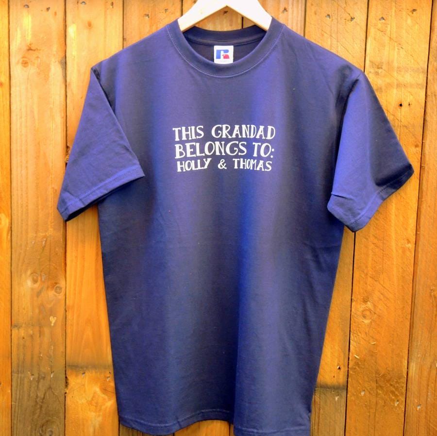 Personalized Grandad T-Shirt: Grandkids Names, Father's Day Gift