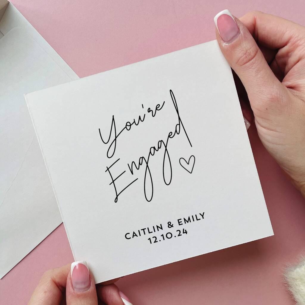Personalised You're Engaged Engagement Card
