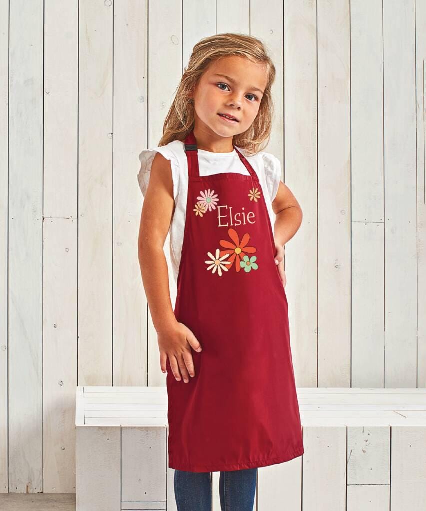 Personalised Flower Power Kids Apron