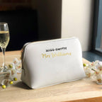 Personalised Miss To Mrs Faux Leather Washbag