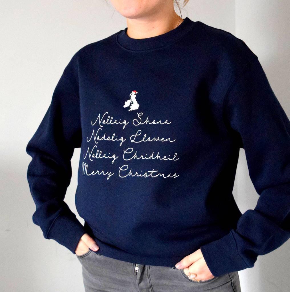 Merry Christmas Jumper British Languages