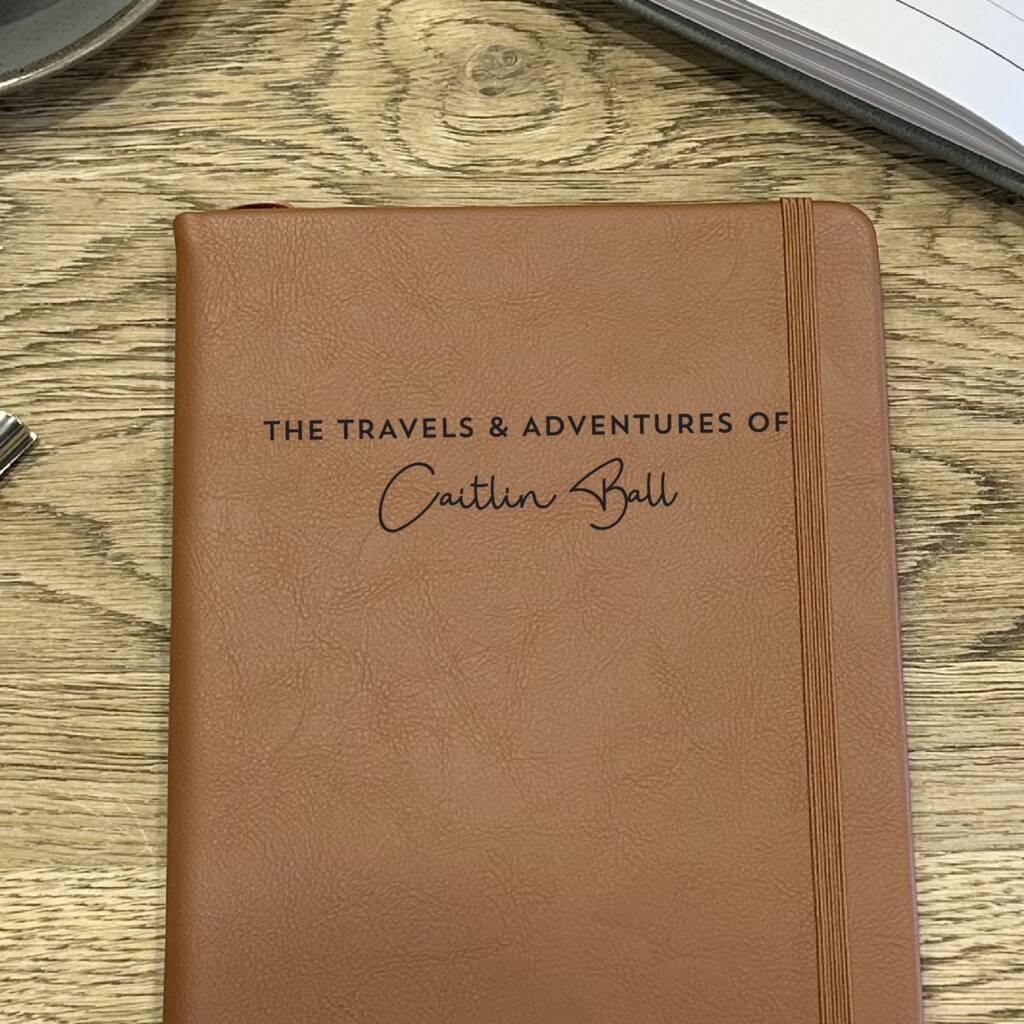 Faux Leather Travels And Adventures Travel Journal
