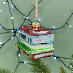 Personalised Stack Of Books Bauble For Reader