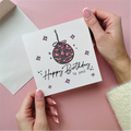 Pink Disco Ball Happy Birthday To You Card