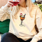 Personalised Santa Hat Aperol Spritz Christmas Jumper