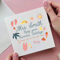 Personalised Summer Holidays Teacher Thank You Card