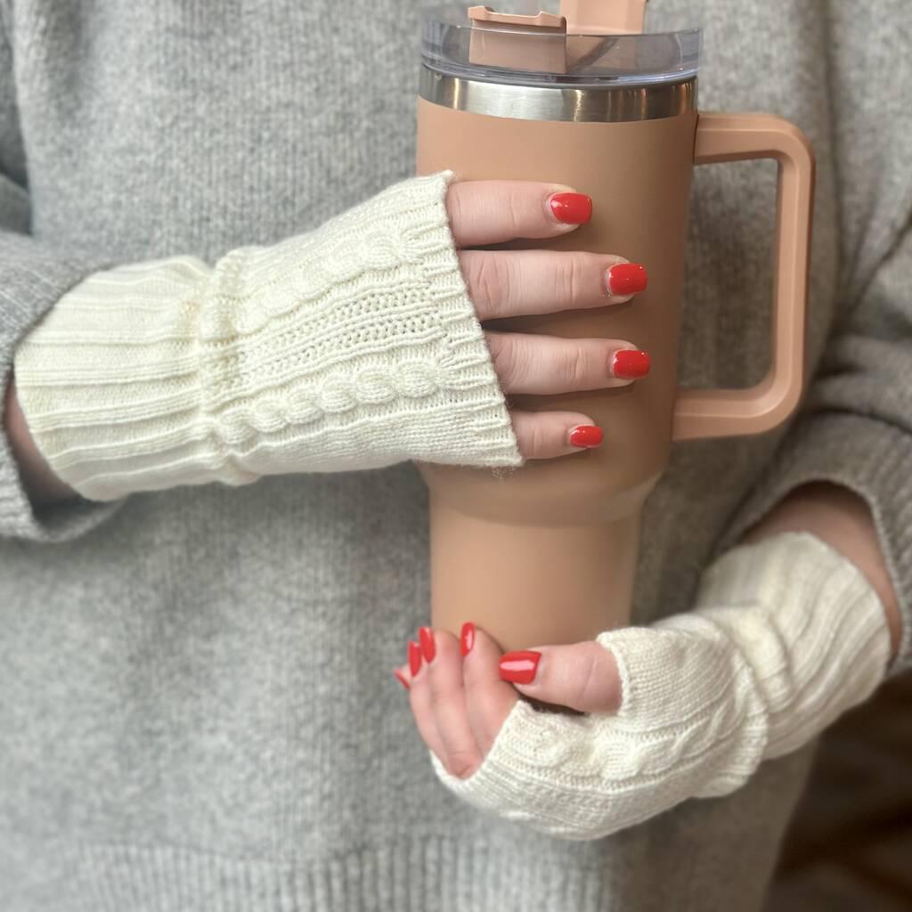 Personalised Knitted Fingerless Gloves