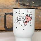 Personalized Floral Travel Mug for Granny: Stainless Steel Keepsake