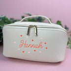 Personalised Heart Open Flat Washbag