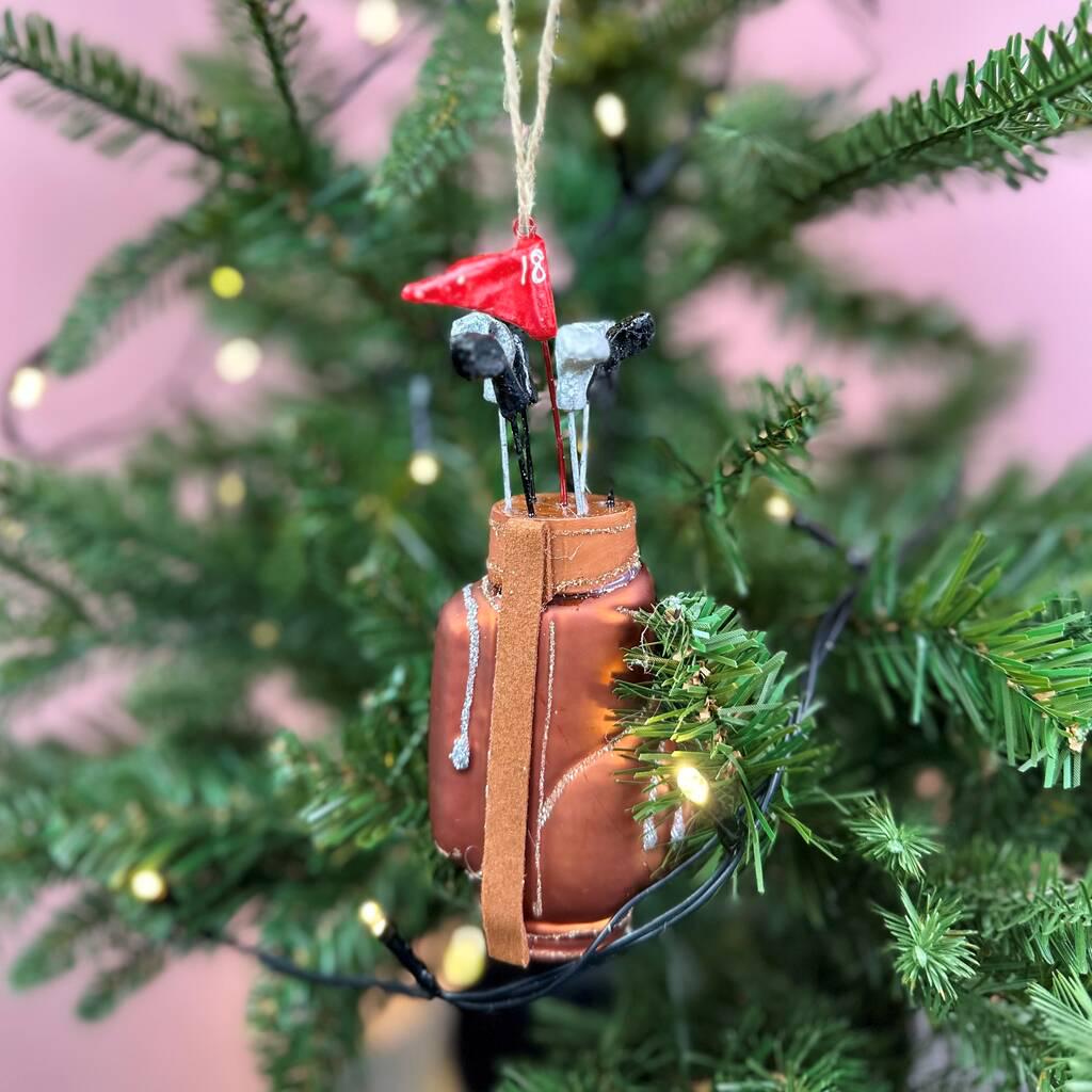 Personalised Golf Club Christmas Bauble