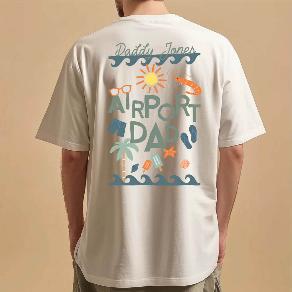 Personalised Airport Dad Graphic T Shirt