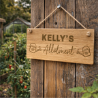 Personalised Wooden Allotment Sign