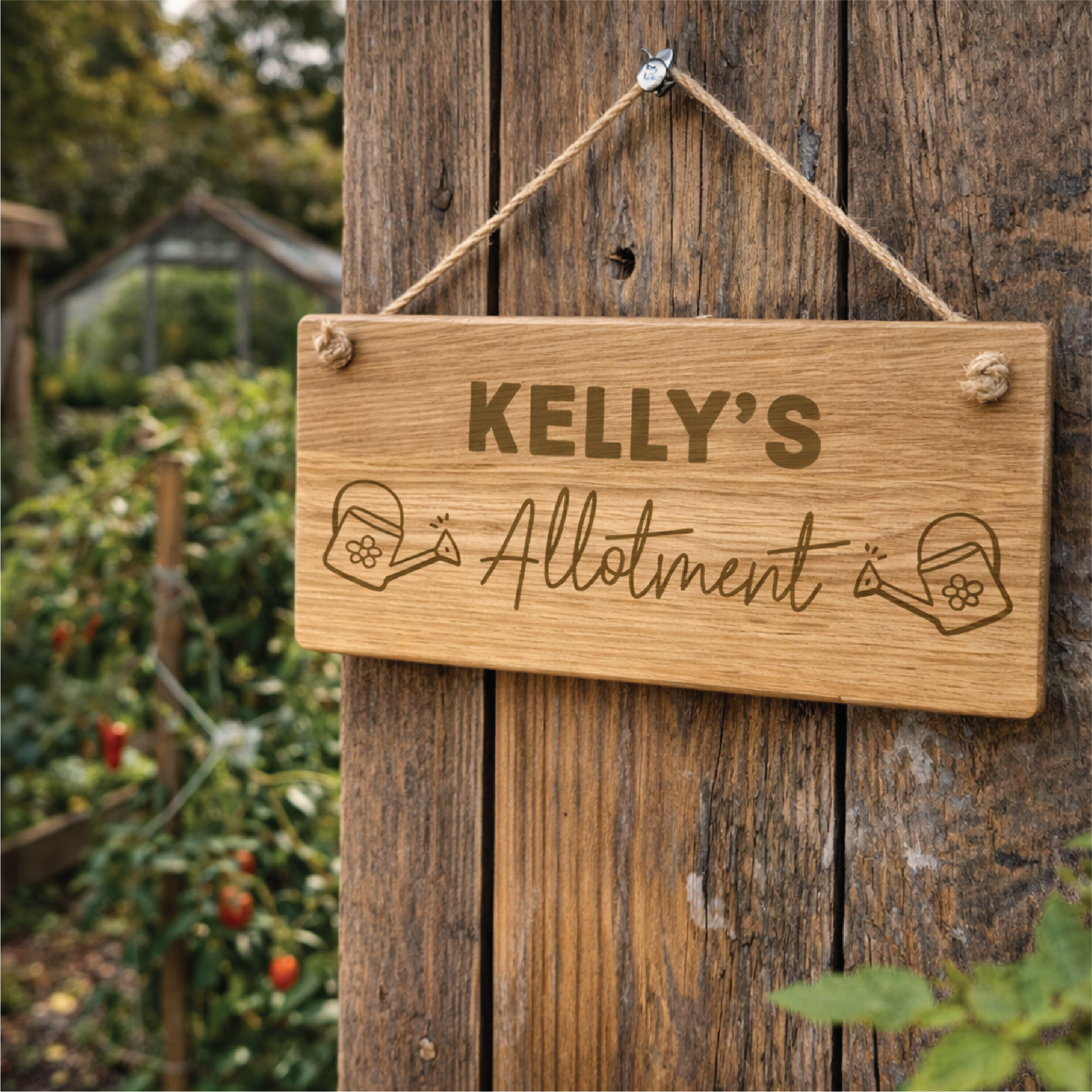 Personalised Wooden Allotment Sign