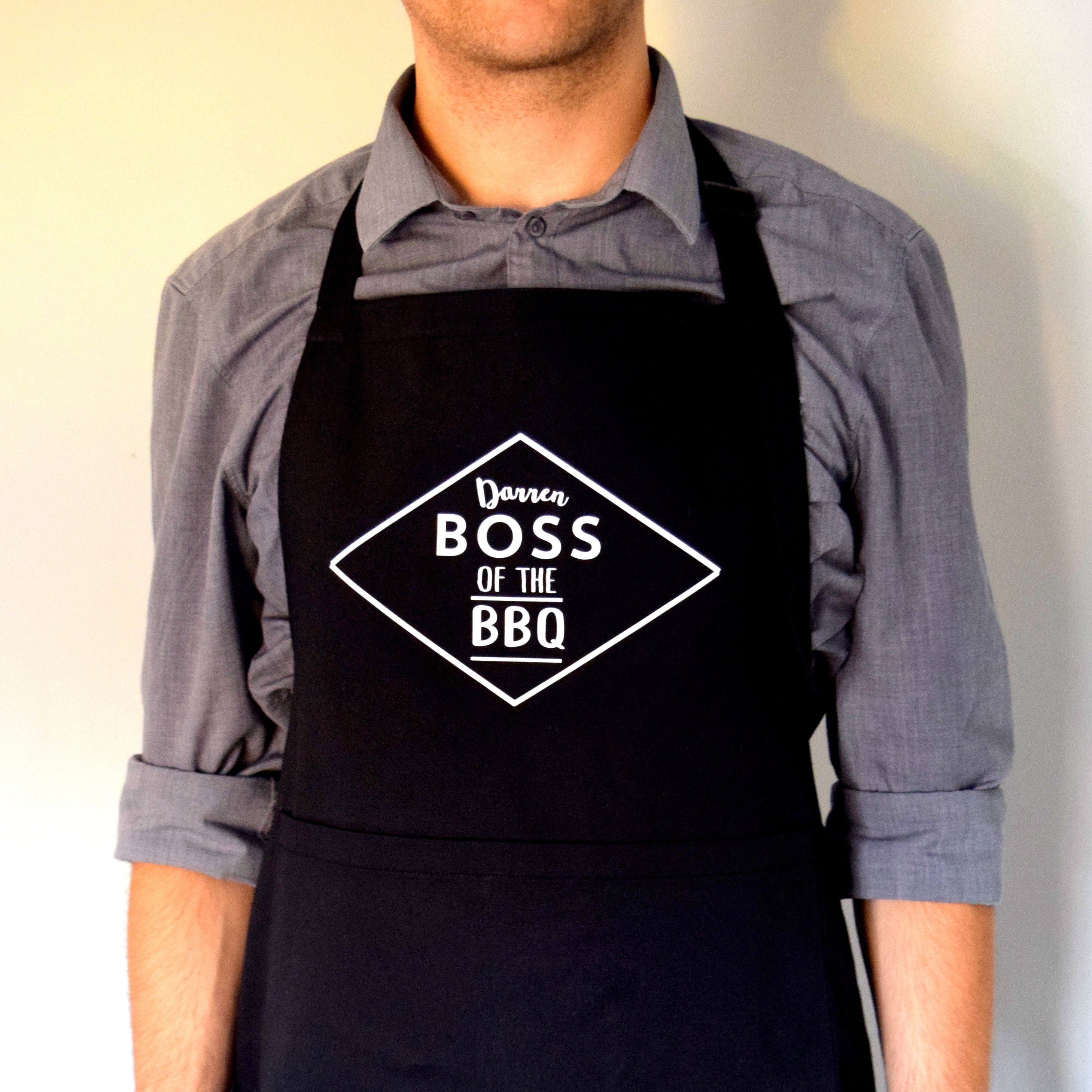 Personalised Boss Of The Barbecue Apron