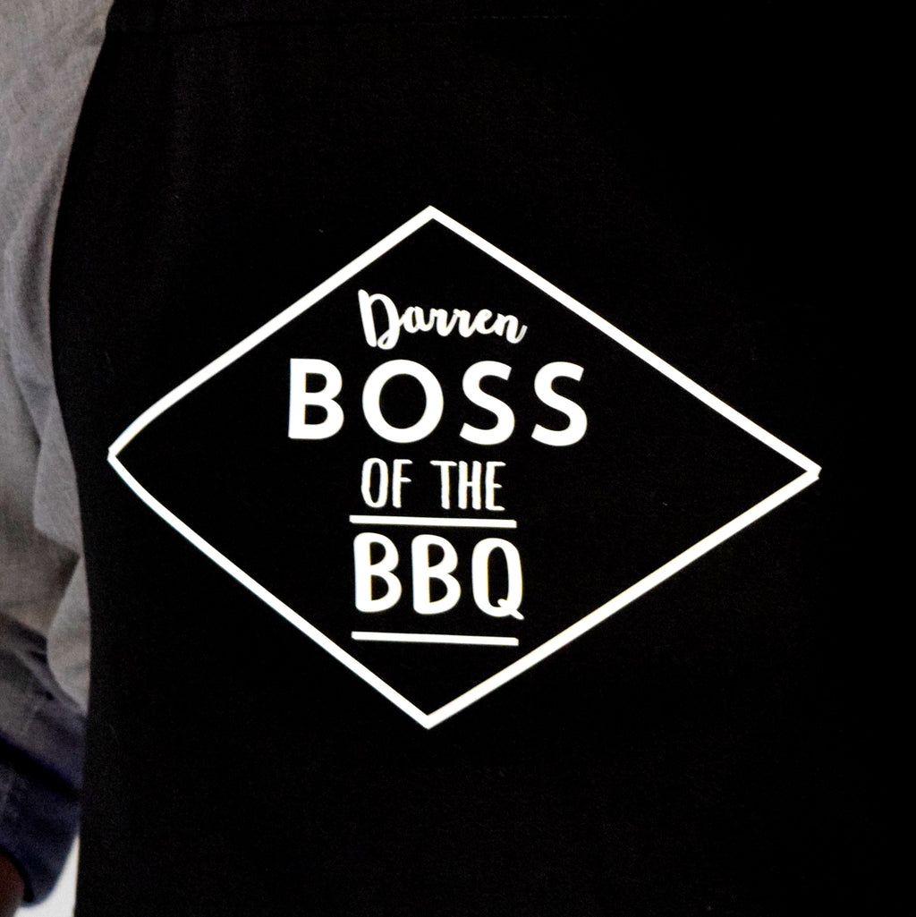 Personalised Boss Of The Barbecue Apron