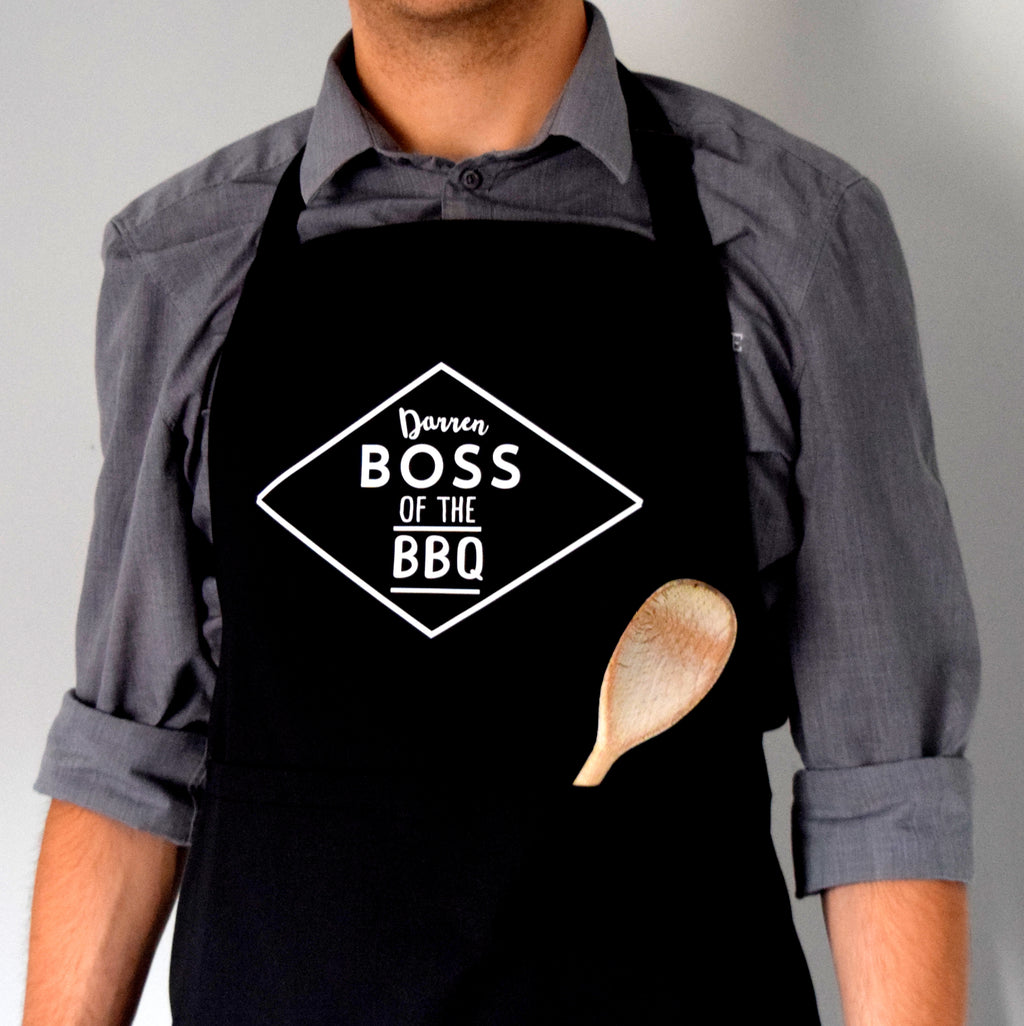 Personalised Boss Of The Barbecue Apron