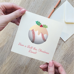 Personalised Baseball Christmas Card