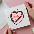 Be My Valentine Heart Cake Card