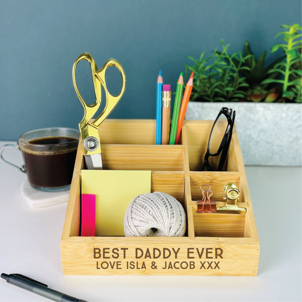 Personalised Best Daddy Ever Desk Tidy