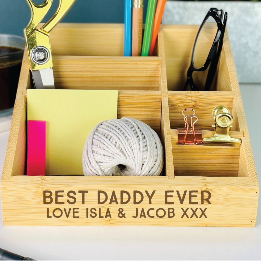 Personalised Best Daddy Ever Desk Tidy