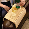 Personalised Wooden Sofa Tray: Engraved Arm Rest Table Gift