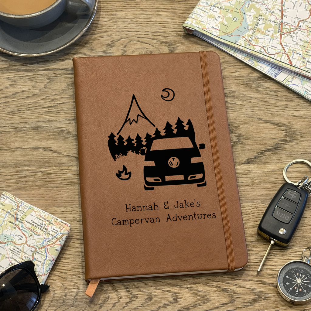Personalised Campervan Travel Journal Notebook
