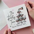 Champagne Tower It's Party Time Retirement Card