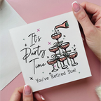 Champagne Tower It's Party Time Retirement Card