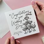 Personalised Champagne Tower Wedding Card