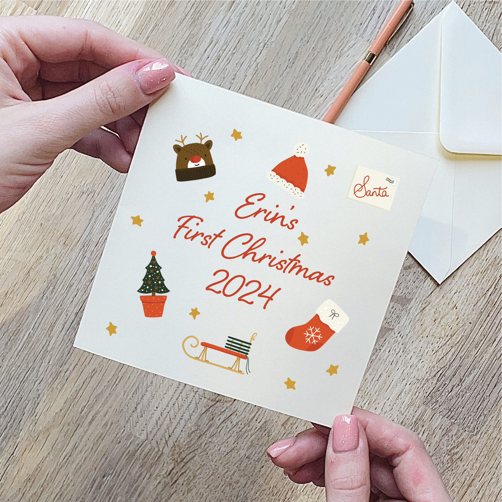 Christmas Objects First Christmas Card