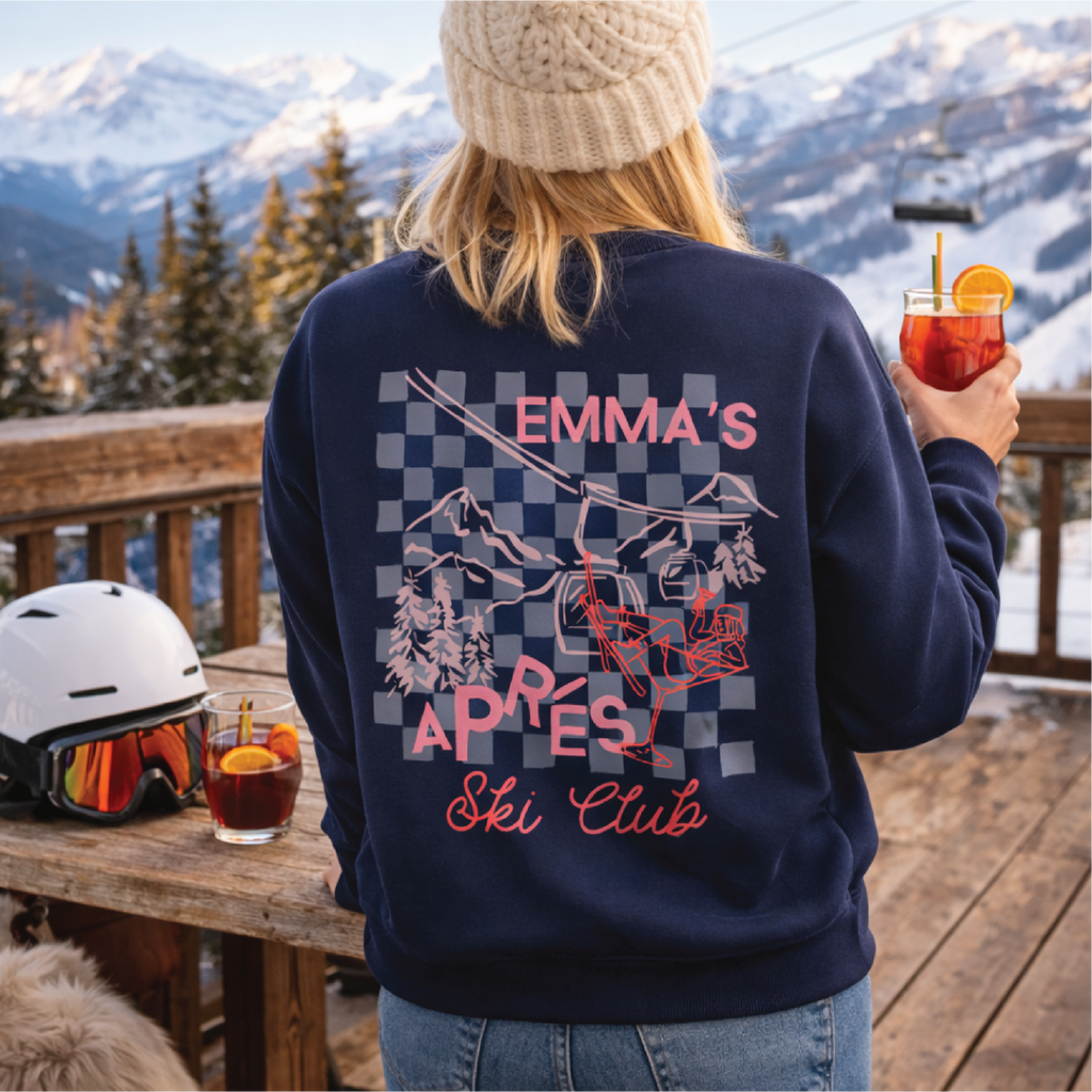 Personalised Cocktail Apres Ski Club Skiing Jumper