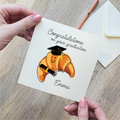 Personalised Croissant Graduation Card