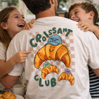 Personalised Dad's Croissant Club Graphic T Shirt