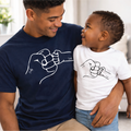 Personalised Daddy And Me Fist Bump T Shirts
