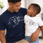 Personalised Daddy And Me Fist Bump T Shirts