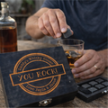 Personalised You Rock Whisky Stones And Tong Gift Set