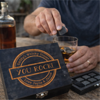 Personalised You Rock Whisky Stones And Tong Gift Set