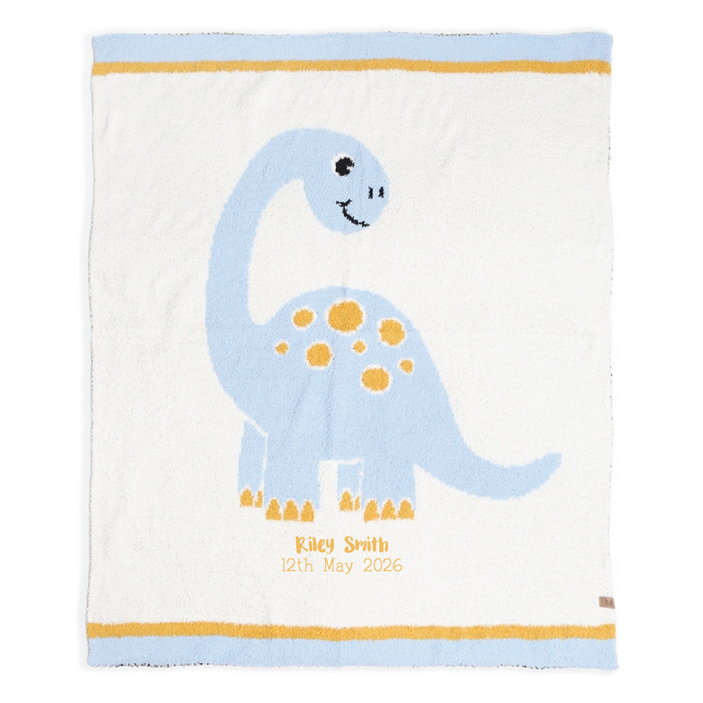 Personalised Dinosaur Baby Blanket