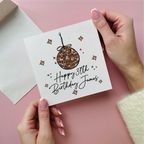 Orange Disco Ball 30th Birthday Card
