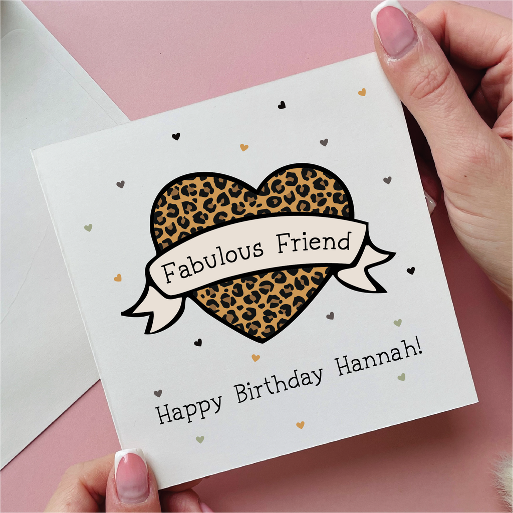 Fabulous Friend Leopard Happy Birthday Card