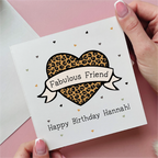 Fabulous Friend Leopard Happy Birthday Card