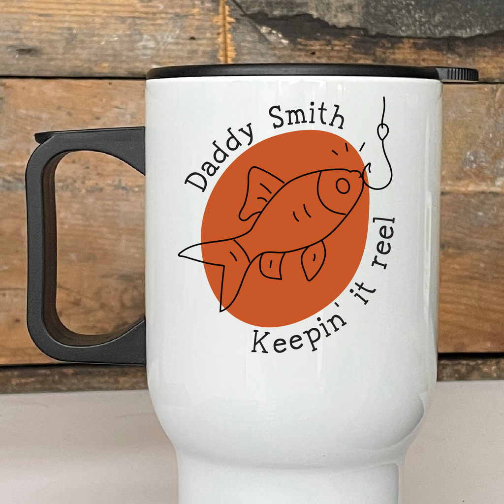 Personalised Fishing Dad Travel Mug