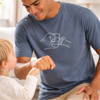 Personalised Daddy And Child Fist Bump T Shirt